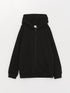 LC Waikiki Hooded Basic Long Sleeve Girl Zippered Sweatshirt